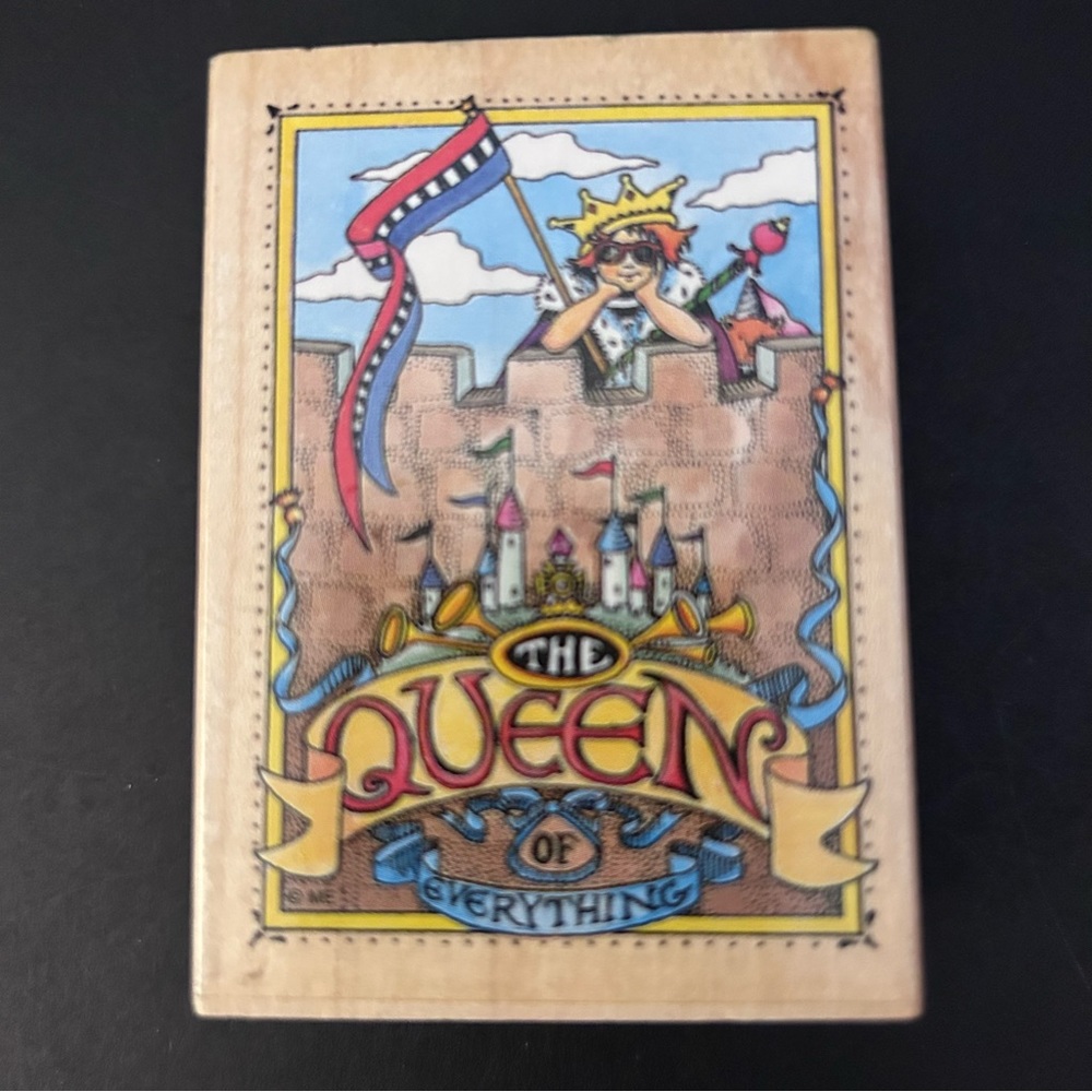 Mary Engelbreit QUEEN OF EVERYTHING wood stamp